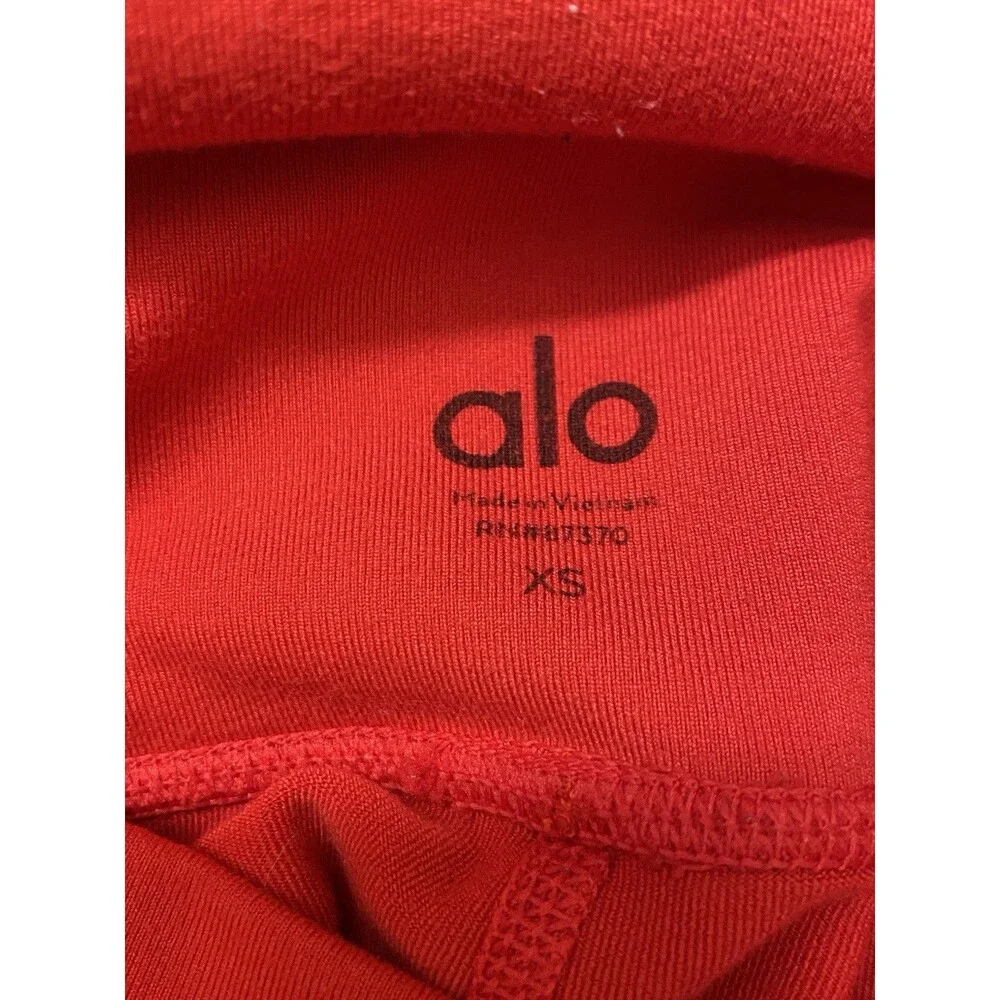 Alo Yoga High-Waist Moto Legging Size XS Cherry Red Athleisure Activewear Gym